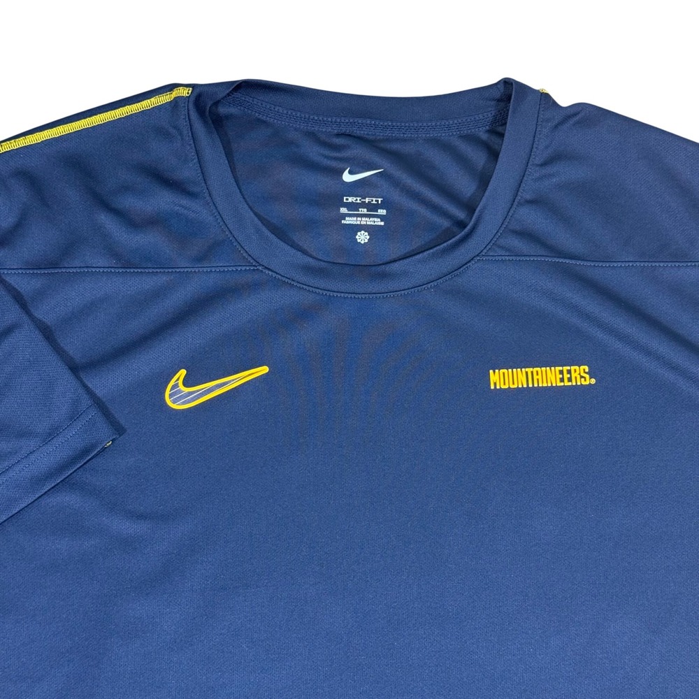 Nike‎ Dri-Fit West Virginia Mountaineers Shirt Men's XXL Blue NCAA Athletic
